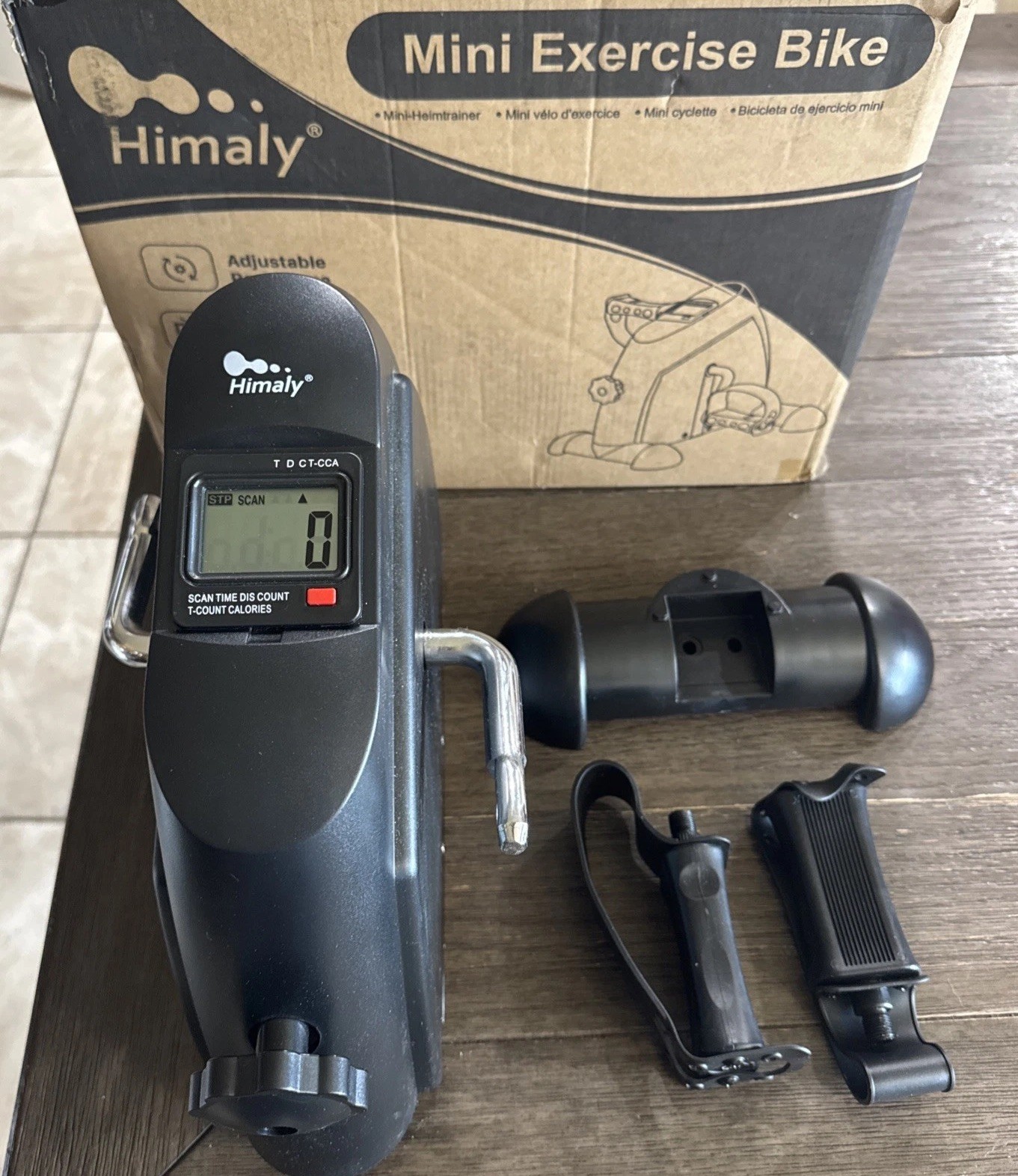 Himaly Mini Exercise Bike Compact Under Desk Pedal Exerciser NEW OPEN BOX