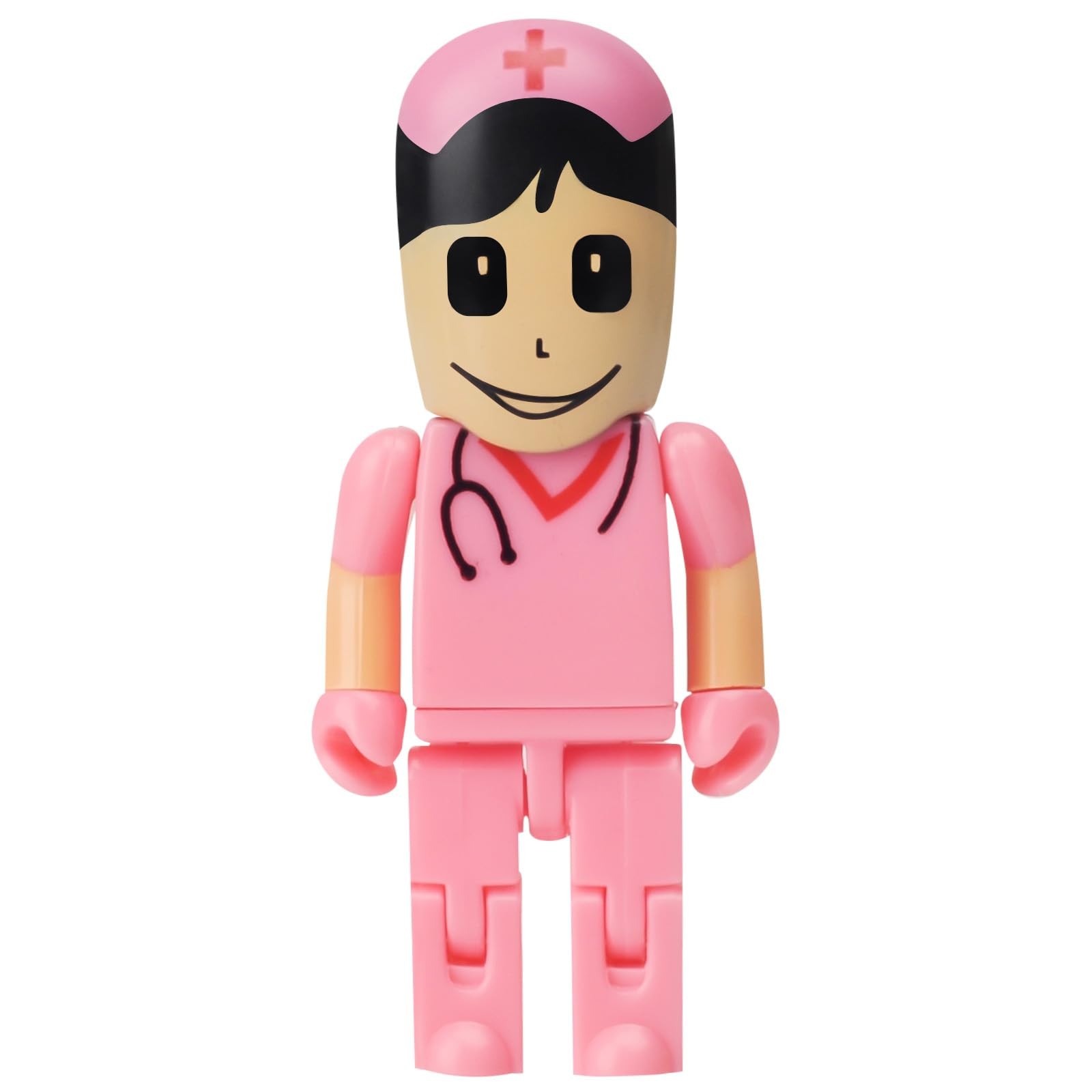 USB Flash Drive 64GB Cartoon Nurse Model Thumb 64GB, Pink