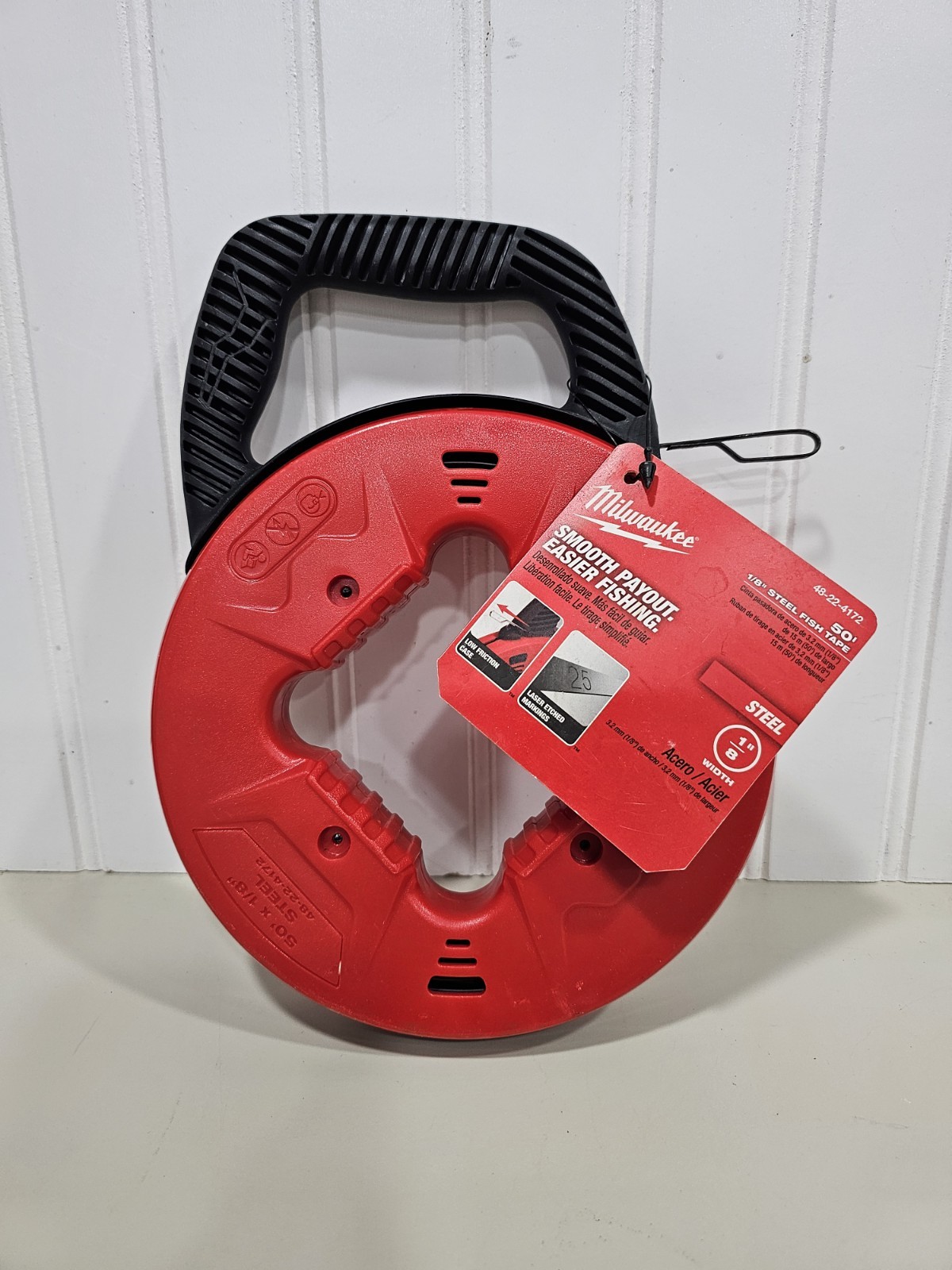 Milwaukee 48-22-4172 50' 1/8" Steel Fish Tape with Low Friction Case BRAND NEW!