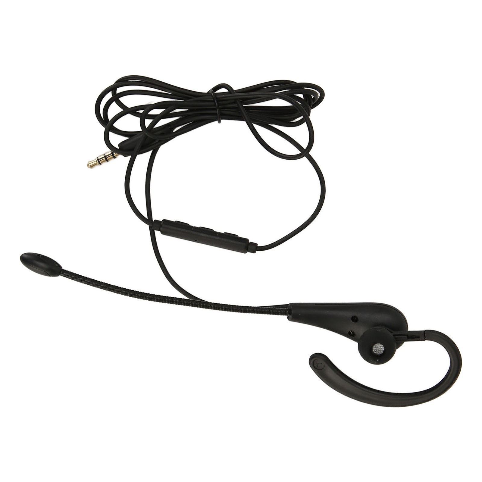 Single Ear Headset With Microphone Wired Noise Cancelling Lightweight Monaural