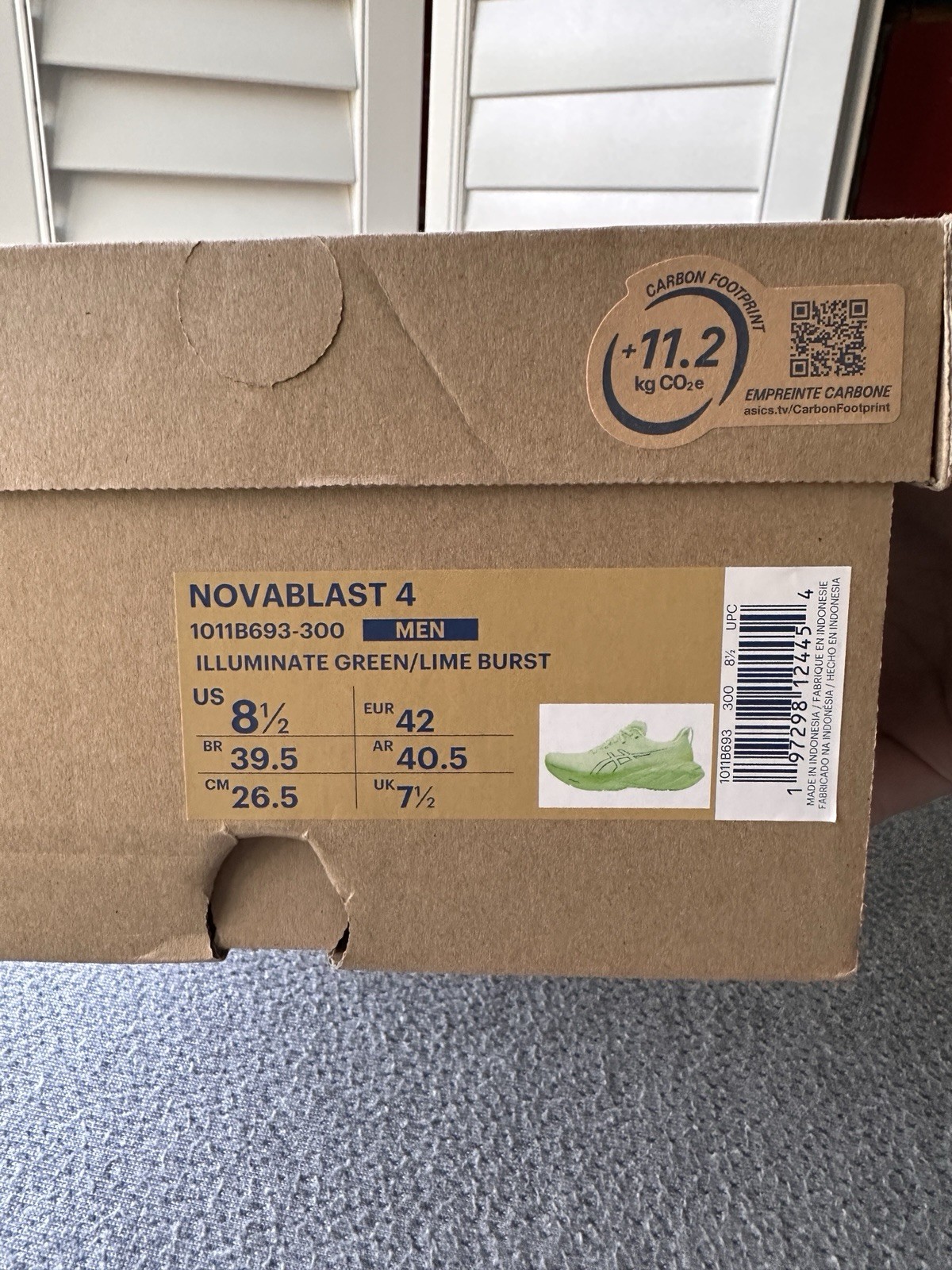 ASICS Novablast 4 Illuminate Green Men's Size 8.5