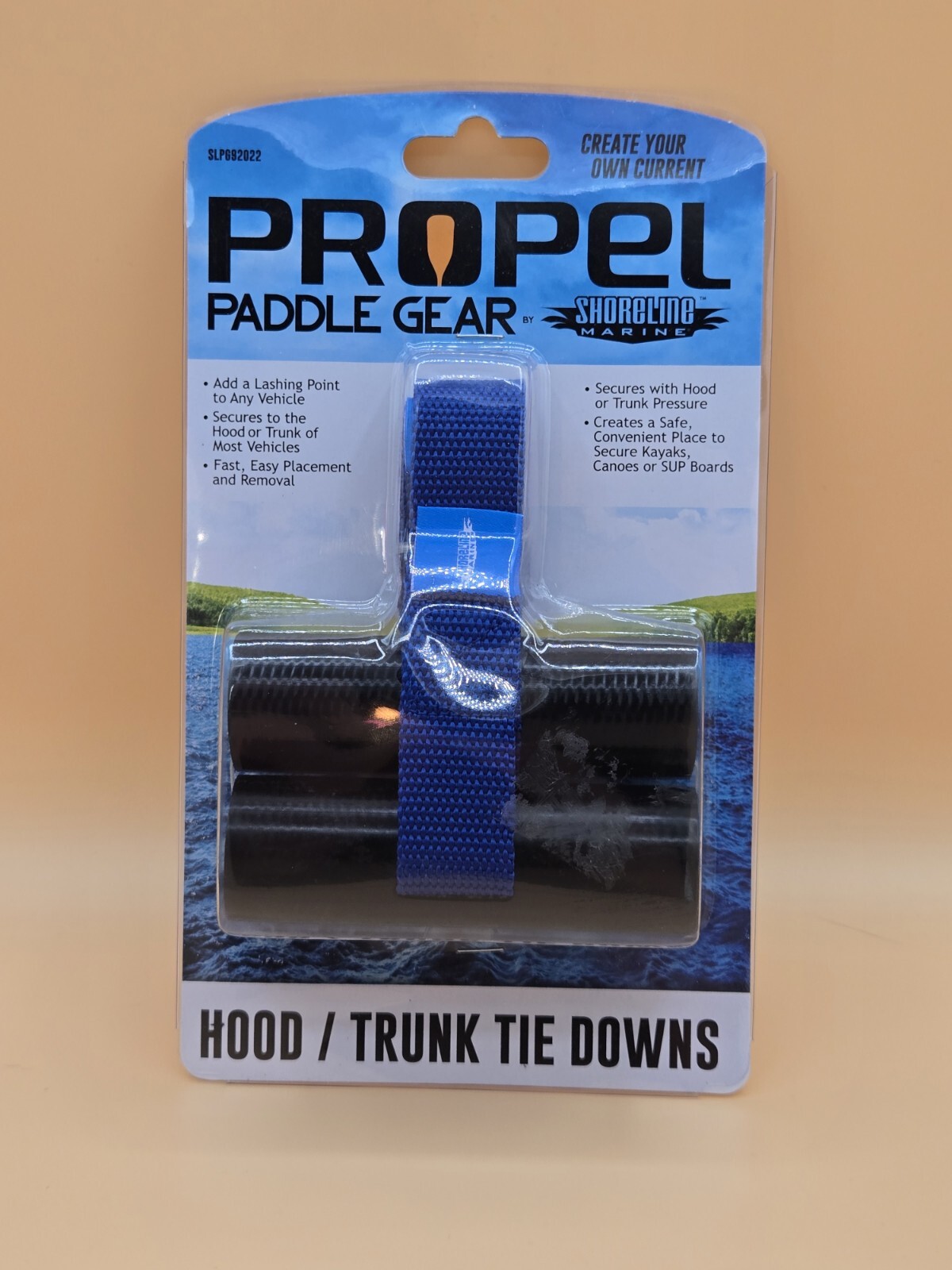 NEW Propel Paddle Gear Hood/Trunk Tie Downs Set of 2 by Shoreline Marine - Kayak