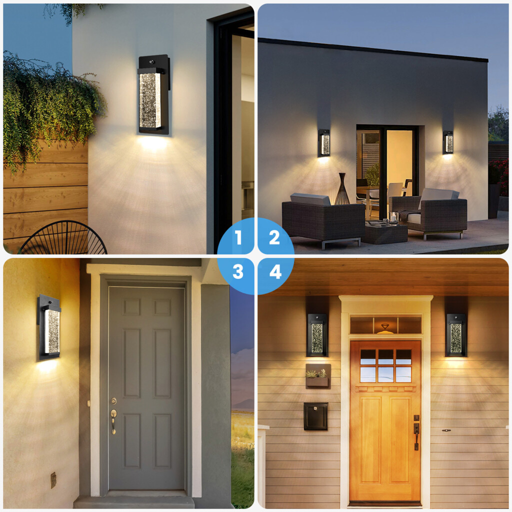 CLAONER Dusk to Dawn Sensor Outdoor Wall Light Exterior Fixture Porch LED Sconce