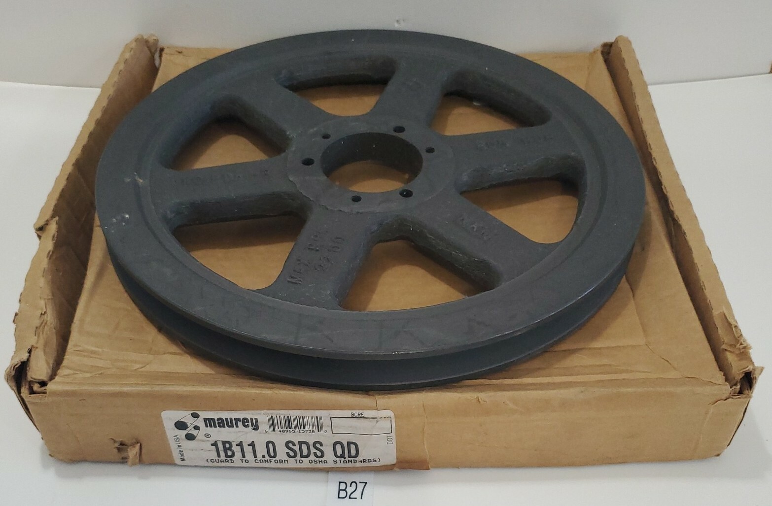 *NEW* TB Woods 11.0X1B Single Groove Sheave SDS HUB 2200 Max RPM + Warranty!