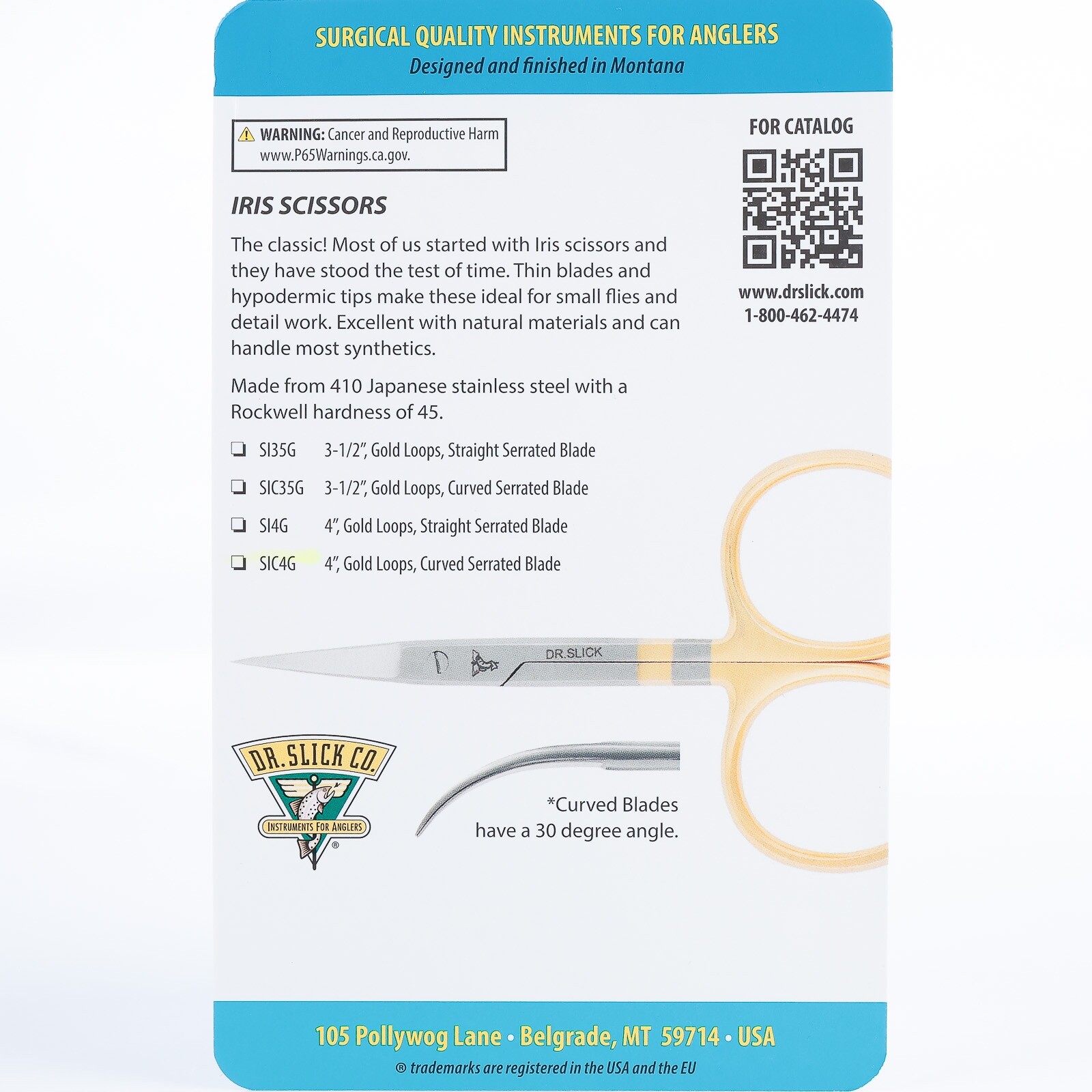 Dr. Slick Iris Scissors - 4 inch - Curved