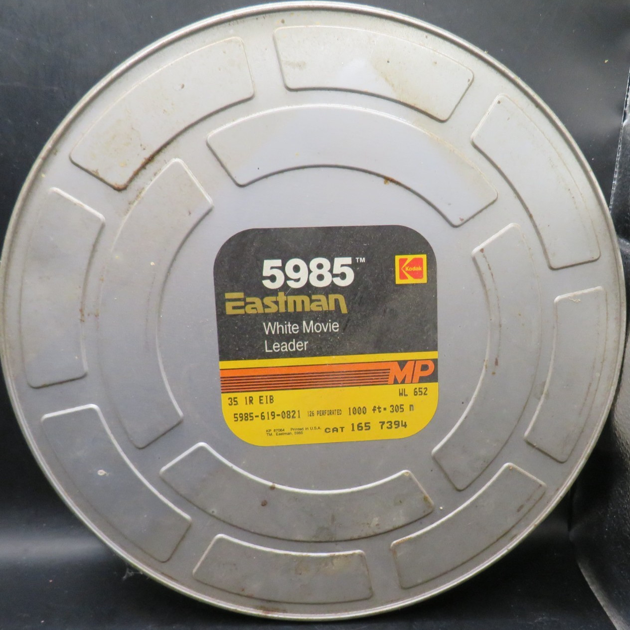 Film Can/Canaster for Eastman Kodak 5985 White Movie Leader Reel-Canaster Only