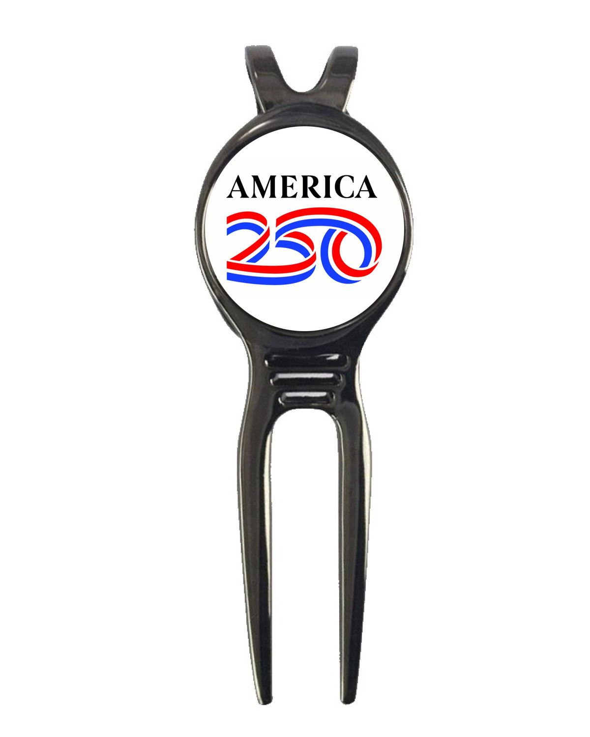 America 250 USA 1776 Anniversary Golf Ball Marker + Black Gunmetal Divot Tool