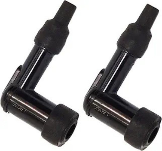 Resistor Spark Plug Caps (2-Pack) – 5K Ohm, 14mm Thread, 90° Angle – Fits Mot