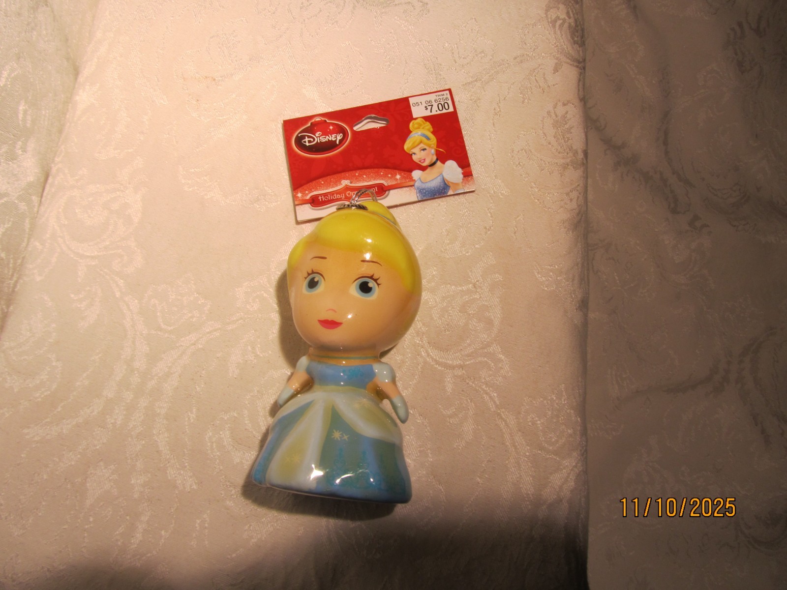 New Disney Cinderella Holiday Ornament Made in China