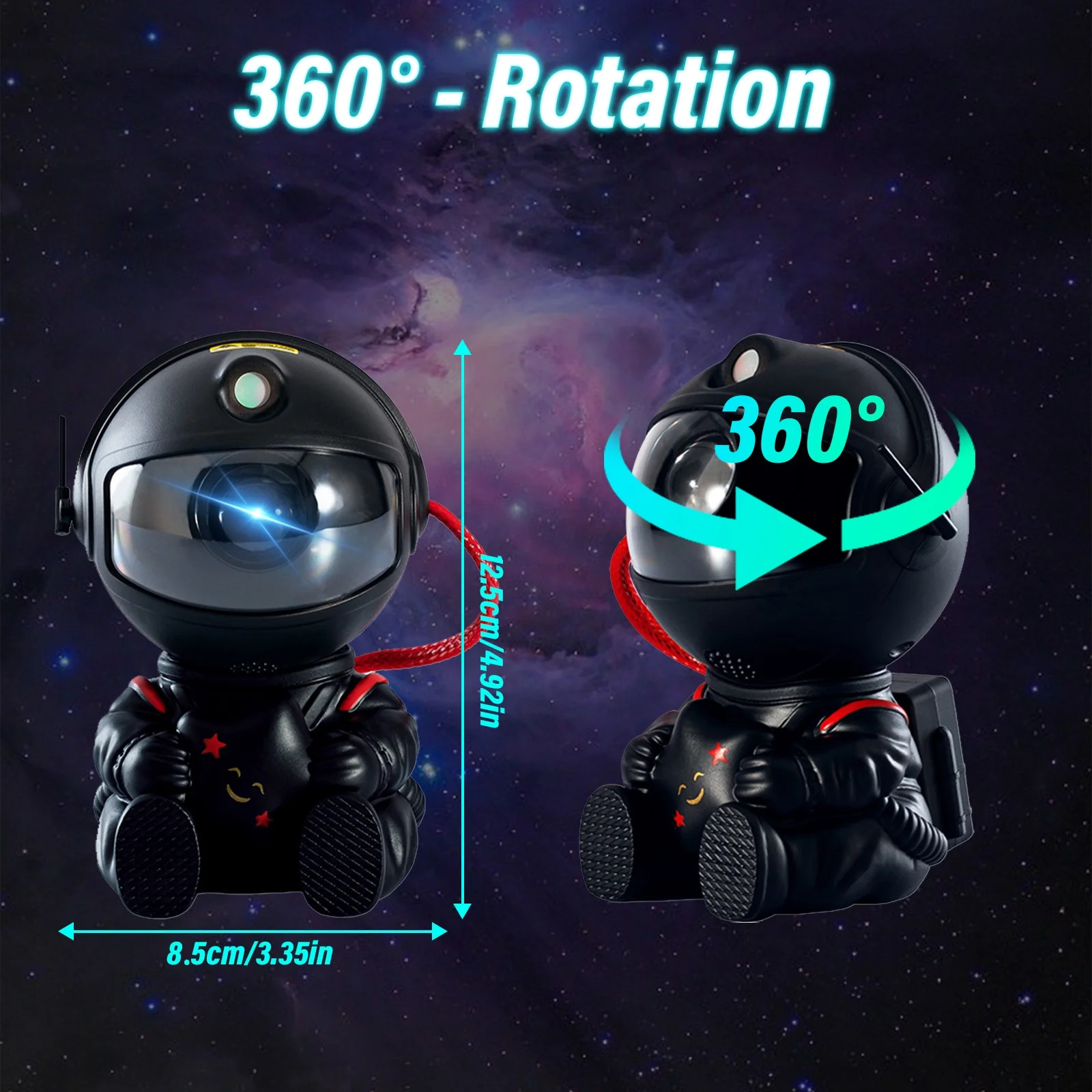 Astronaut Galaxy Projector, Starry Sky Nebula Projection Night Light with Remote