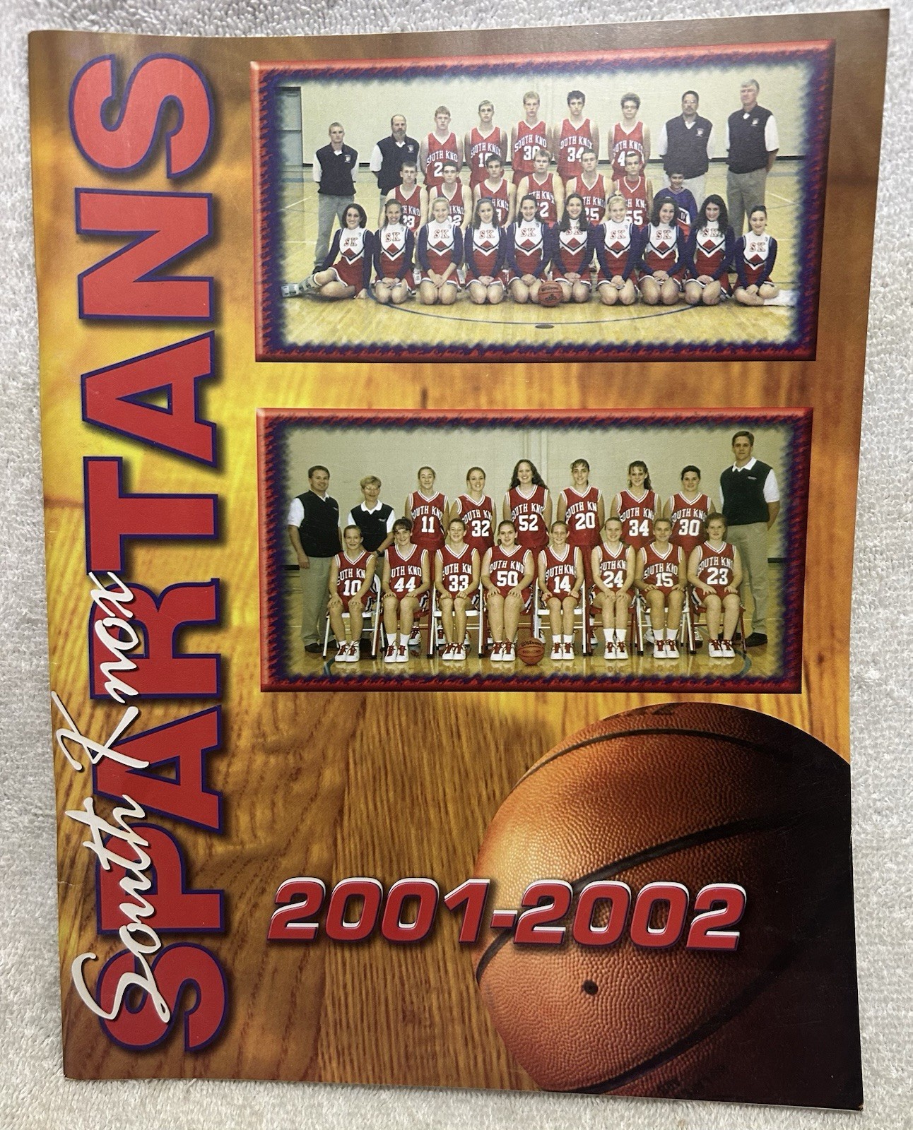 2001-2002 South Knox Spartans Sports Book Basketball, Volleyball, Soccer Etc.
