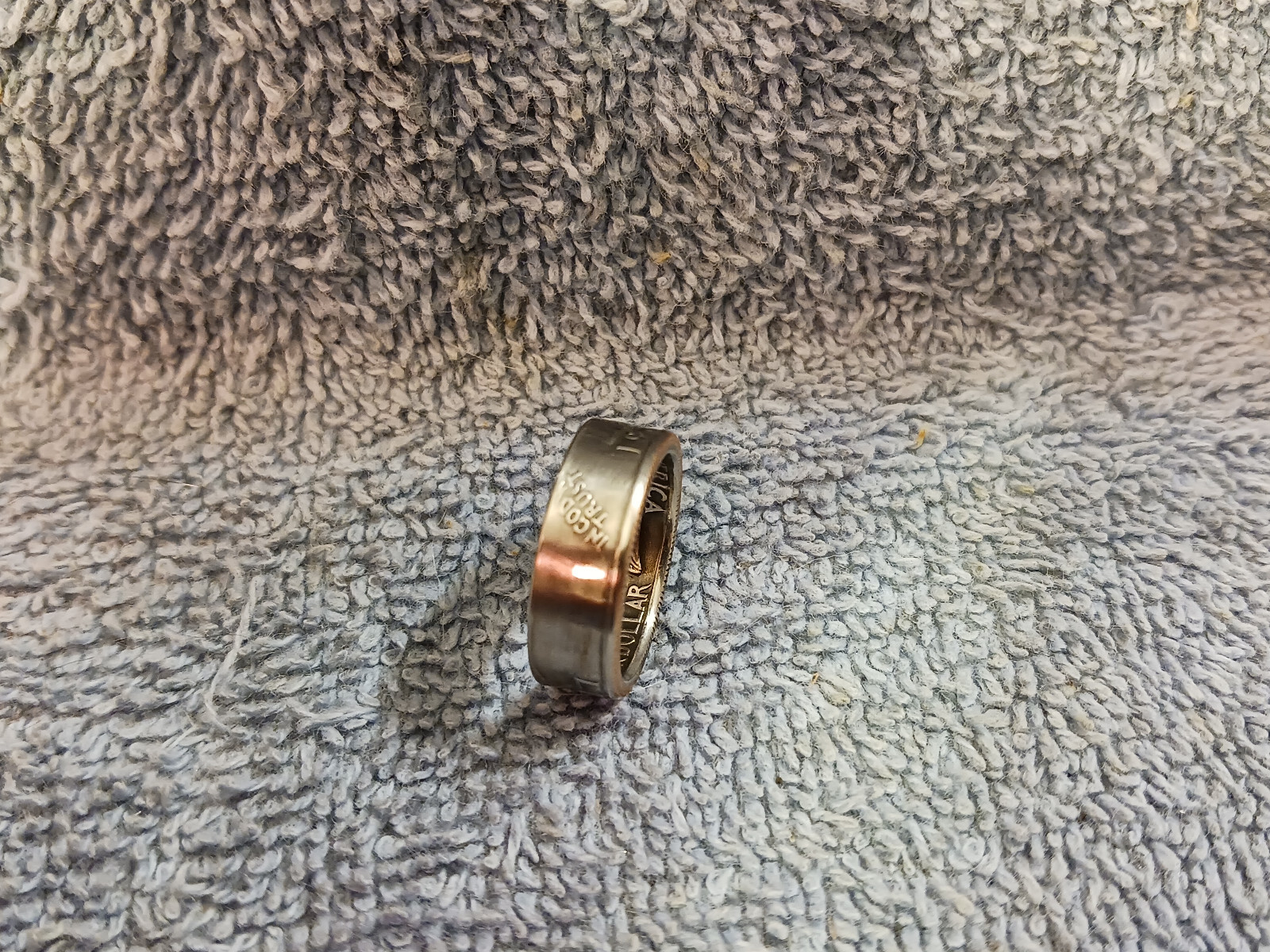 1987 Washington Quarters, coin ring, size 6