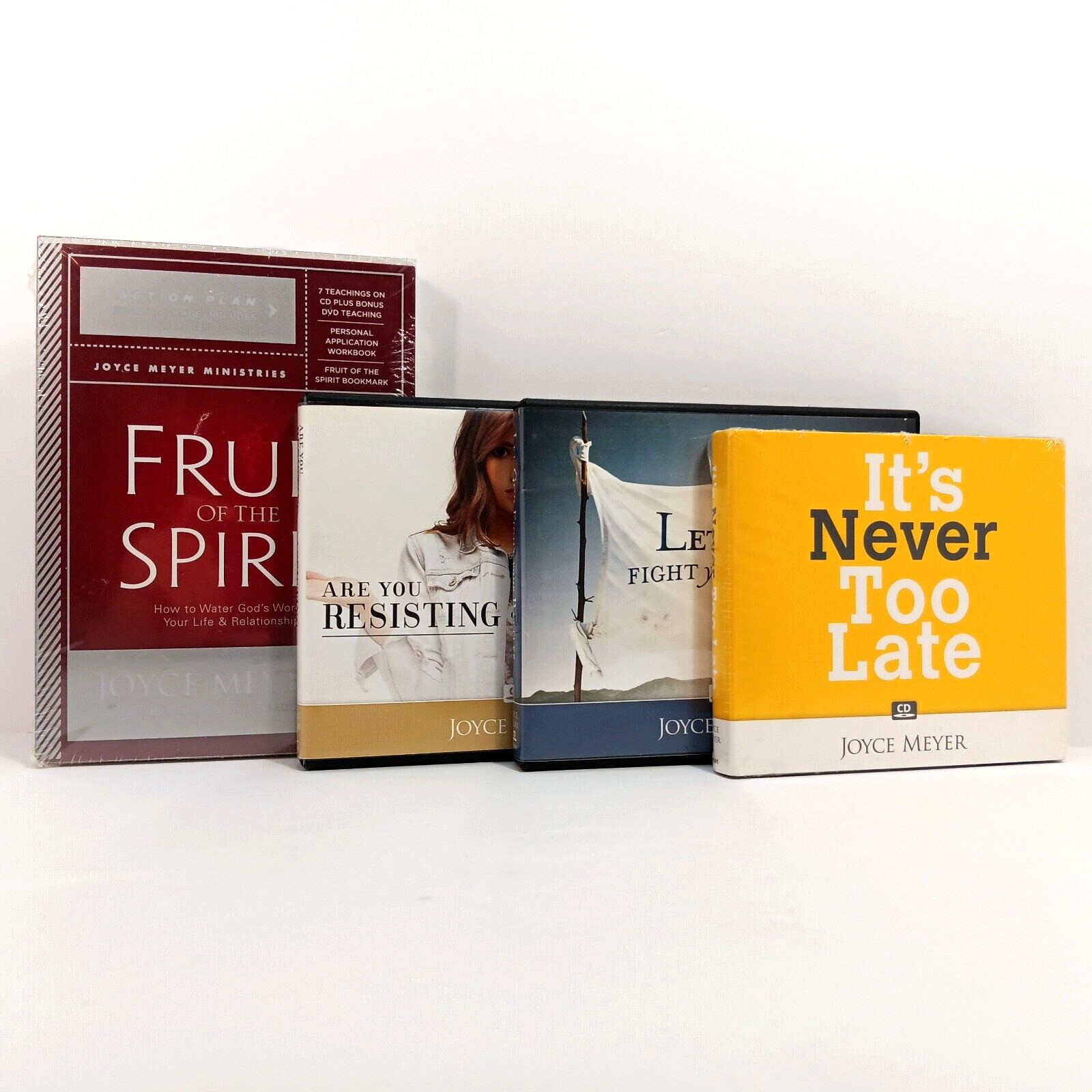 Lot of 4 Joyce Meyer (Audio CD Titles & Fruit of the Spirit Study), SHIPS FREE