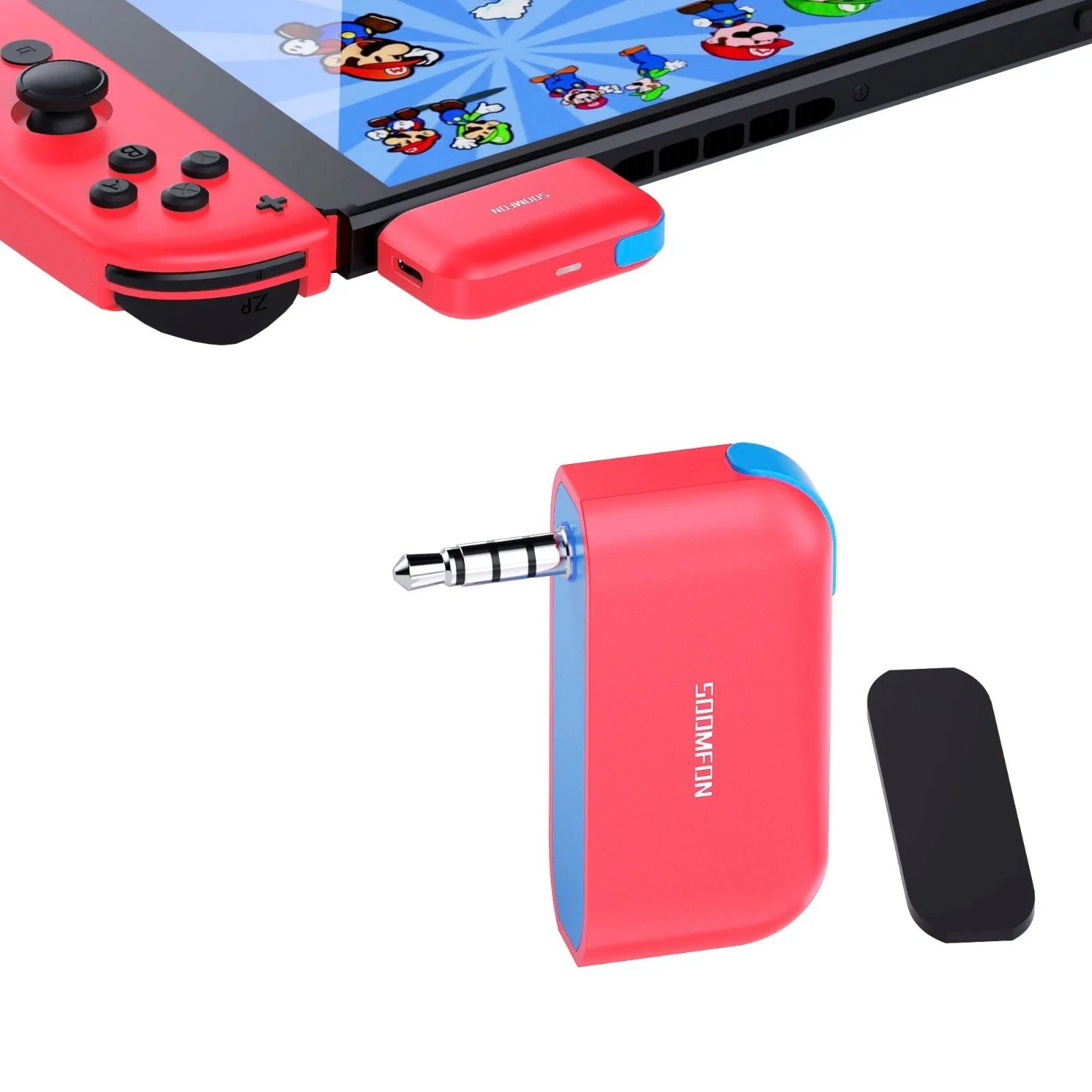 Bluetooth 5.0 Wireless Audio Adapter for Nintendo Switch Lite 3.5mm Jack