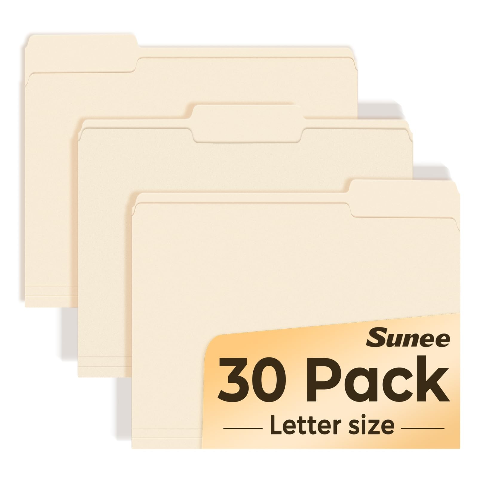 File Folders, 30 Pack Manilla Folders 8.5 x 11, 1/3 Cut Tab for Easy Labeling...