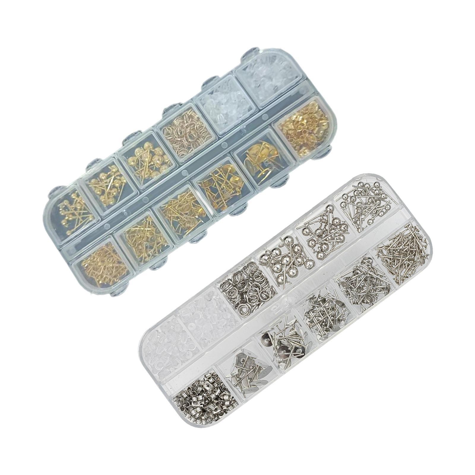 Earring Posts Rubber Earring Backs Earrings Studs Components Jewelry Making Set