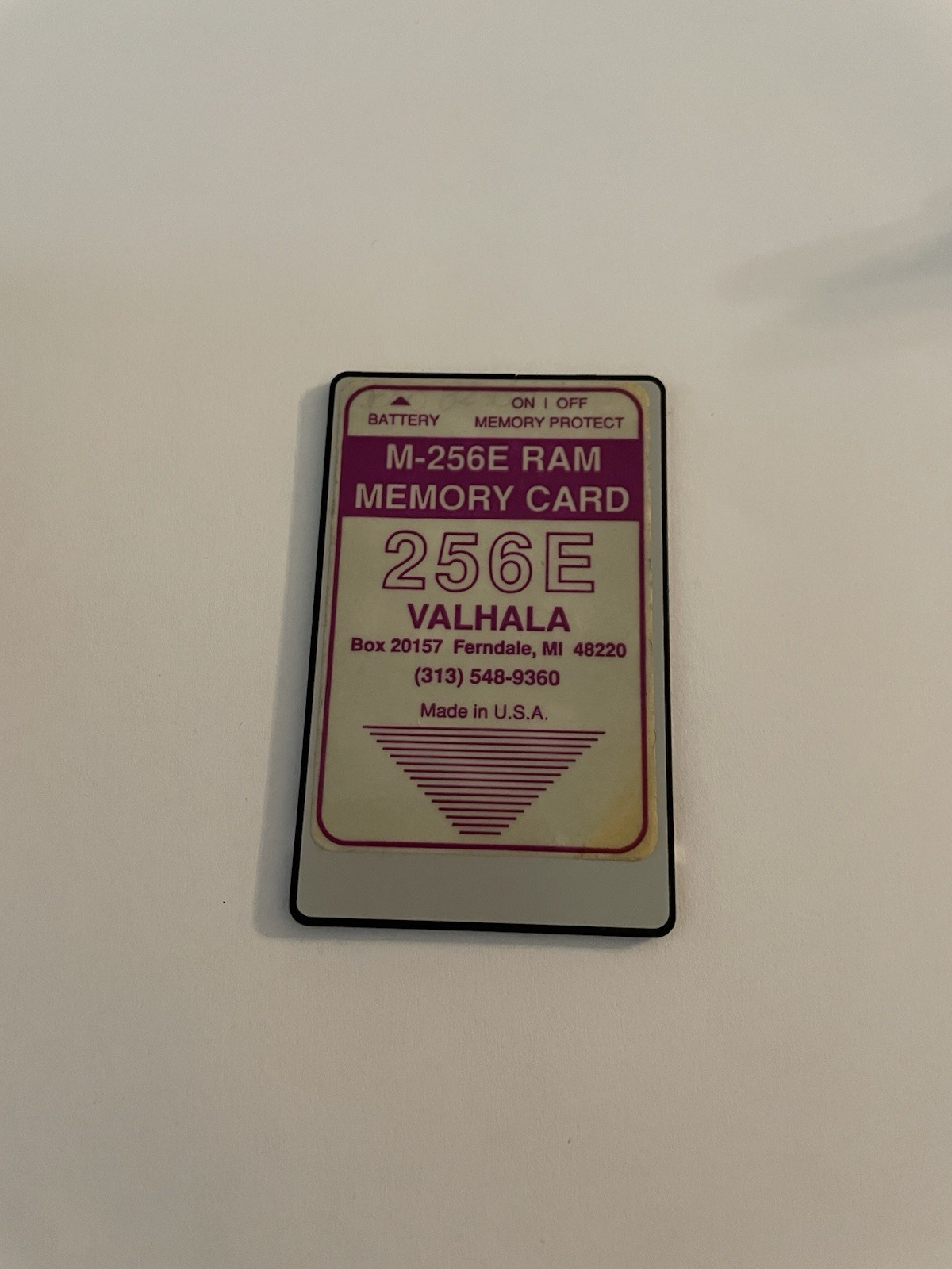 Valhala M-256E RAM Memory Card…Vintage Collector’s Item