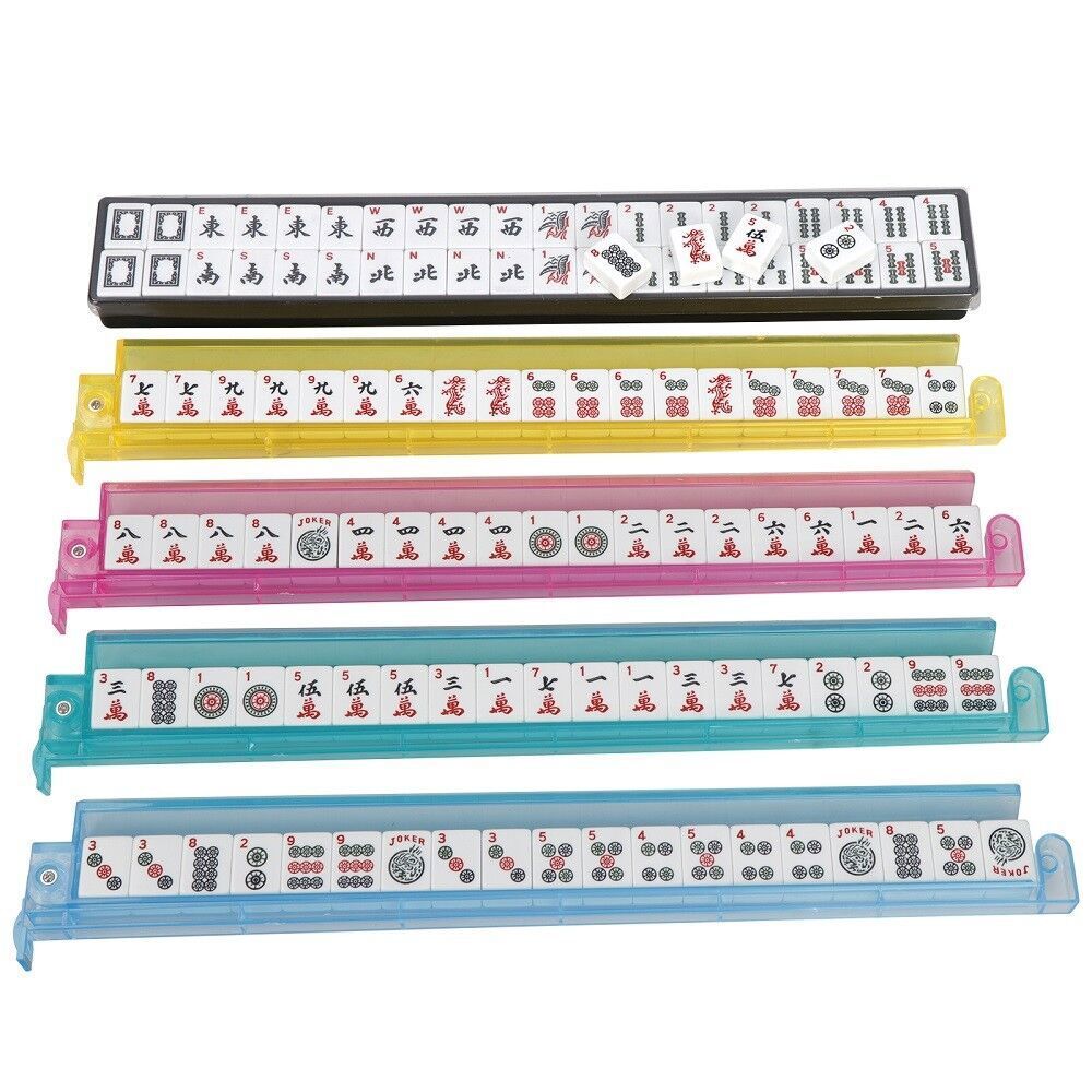 American Mahjong Full 166 Set Collectible Western Mah Jongg Tiles w Pushers