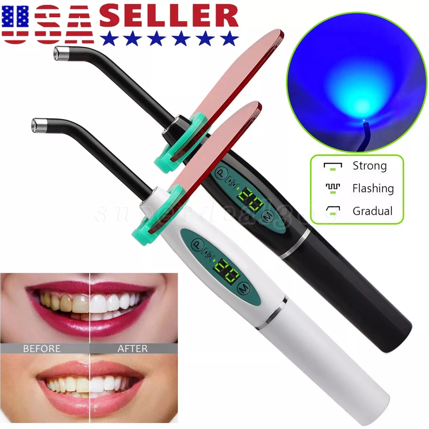 Dental Wireless Cordless LED  Curing Light Lamp 2000mw 5W Tool Resin  LA