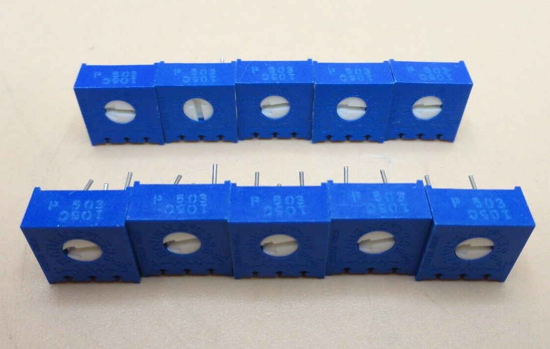 BOURNS 50K (50,000) OHM 1 TURN TRIM POT  (LOT OF 10) (J4)