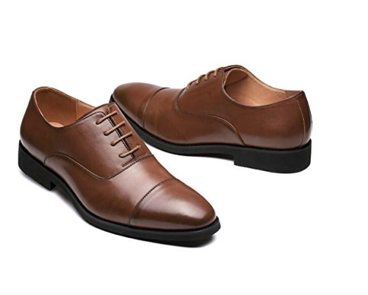 Golaiman Men's Dress Shoes Leather Formal Business Oxford Derby Shoes