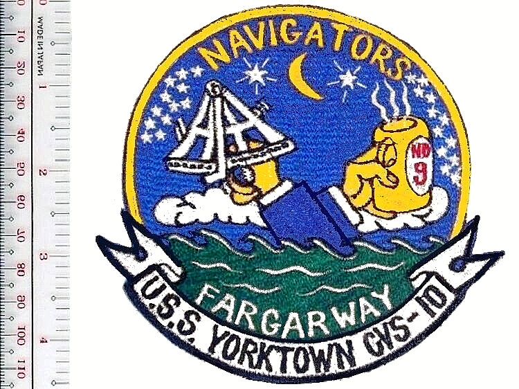 US Navy USS Yorktown CVS-10 Aircraft Carrier Navigators Far Gar Wa vel NO TARIFF