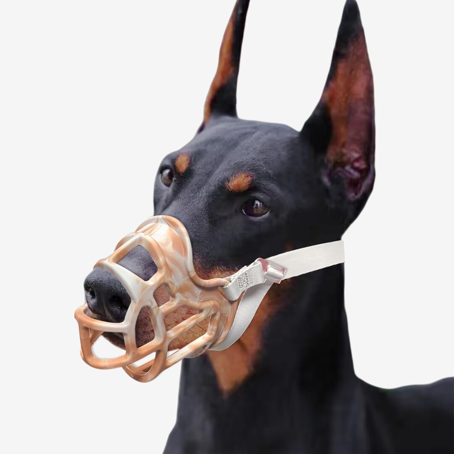 Dog Basket Muzzle Allows Panting Drinking, Sturdy Lightweight Orange Size 3