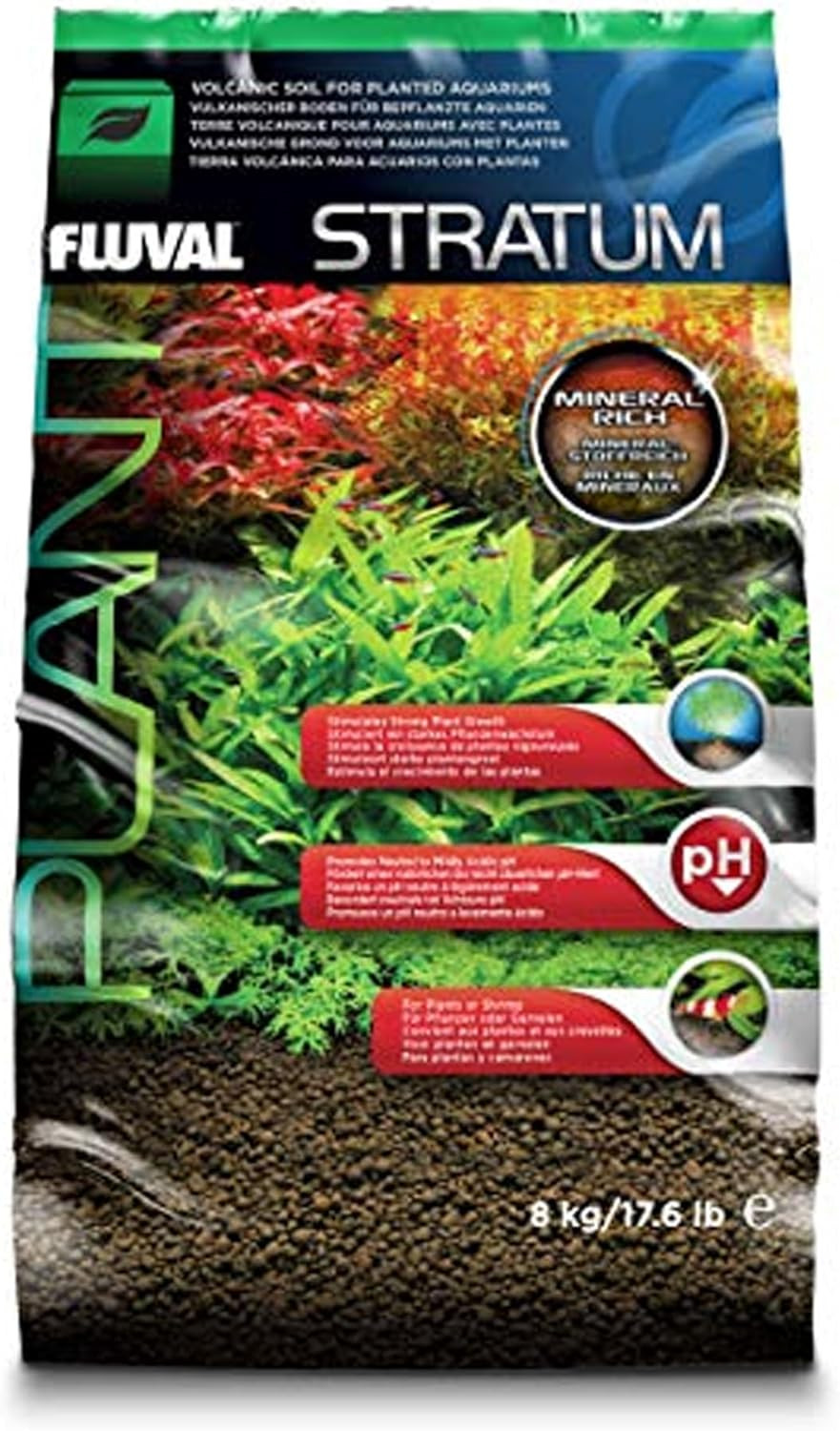 12695 Plant and Shrimp Stratum for Freshwater Fish Tanks, 17.6 Lbs. – Aquarium S