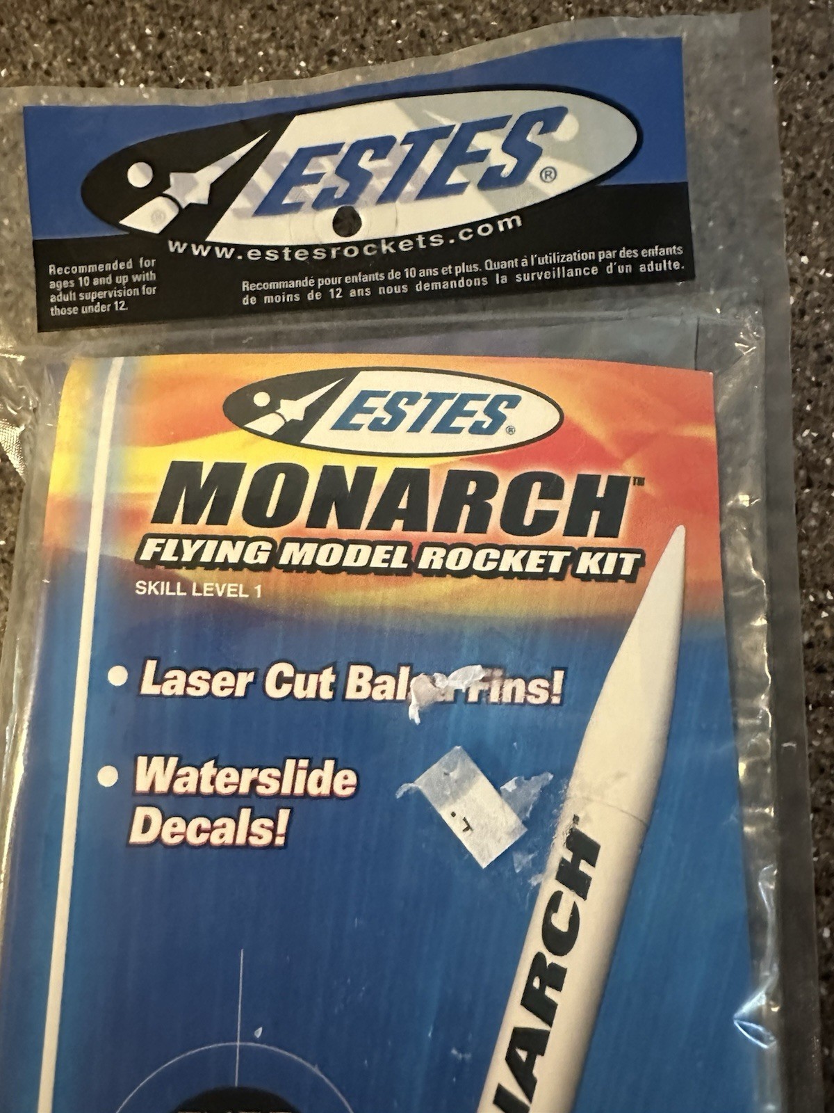Estes Monarch Flying Model Rocket Kit 7214 Skill Level 1