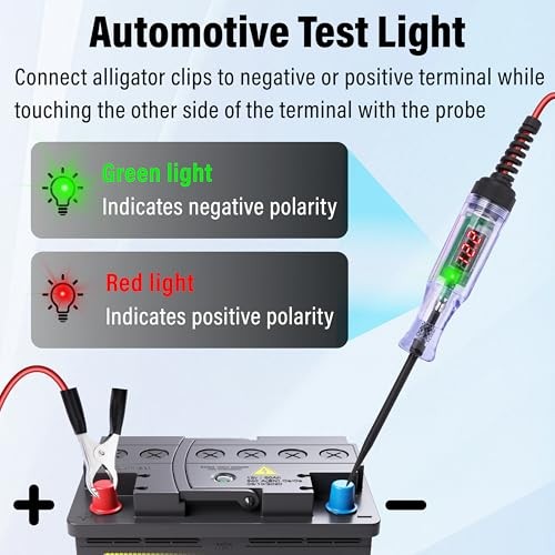 Automotive 5-90V DC Test Light with Voltmeter - Bidirectional Car - Test Light