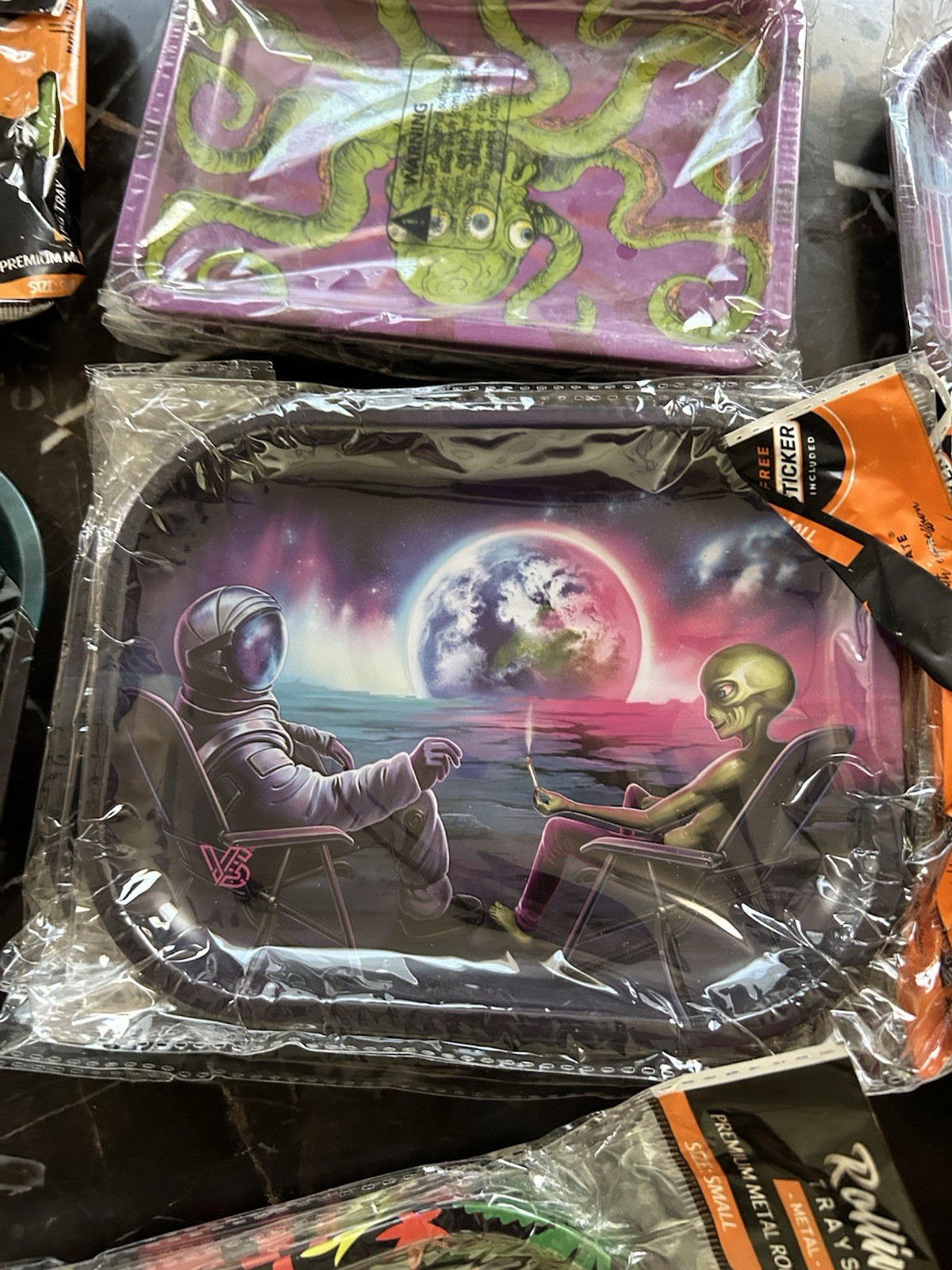 Lot of 20 Rolling Tray Bundle Various Sizes and Styles