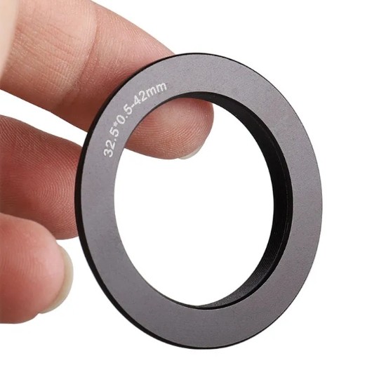 M32.5x0.5mm Female to M42 Male M32.5-M42 Mount Thread Adapter Ring 4.5mm Thick