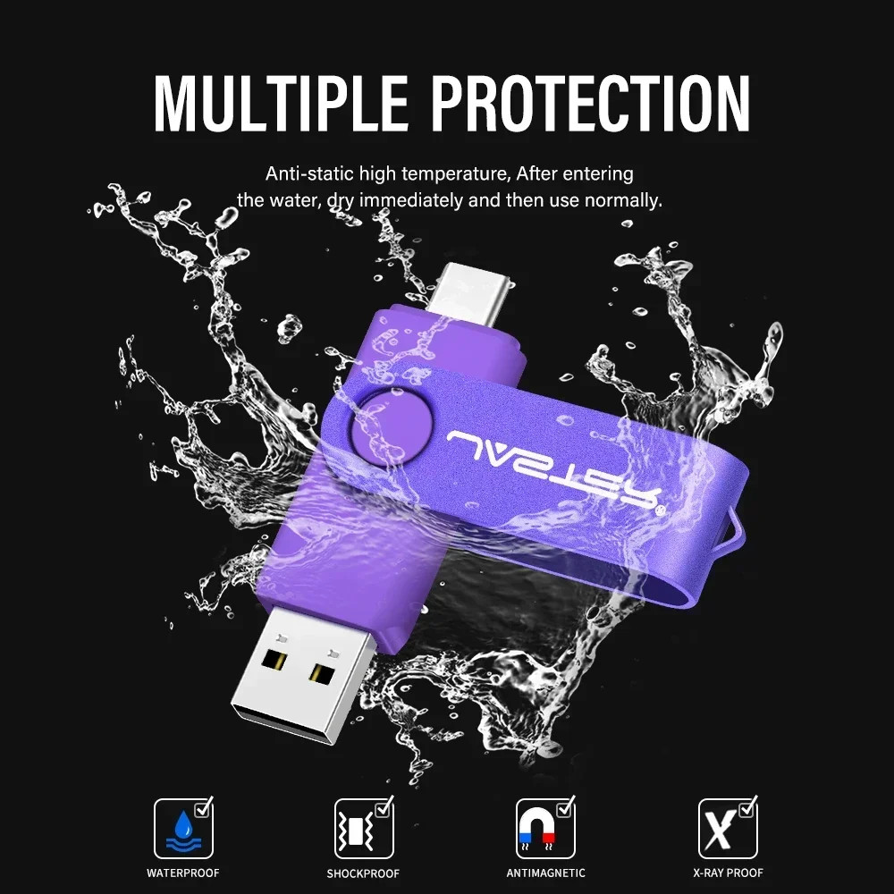 TYPE-C USB Flash Flash Flash 8GB Real Capacity Flash