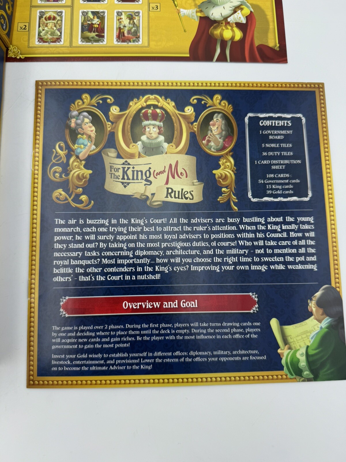 For the King (and Me) Card/Board Strategy Game Mint Condition Complete