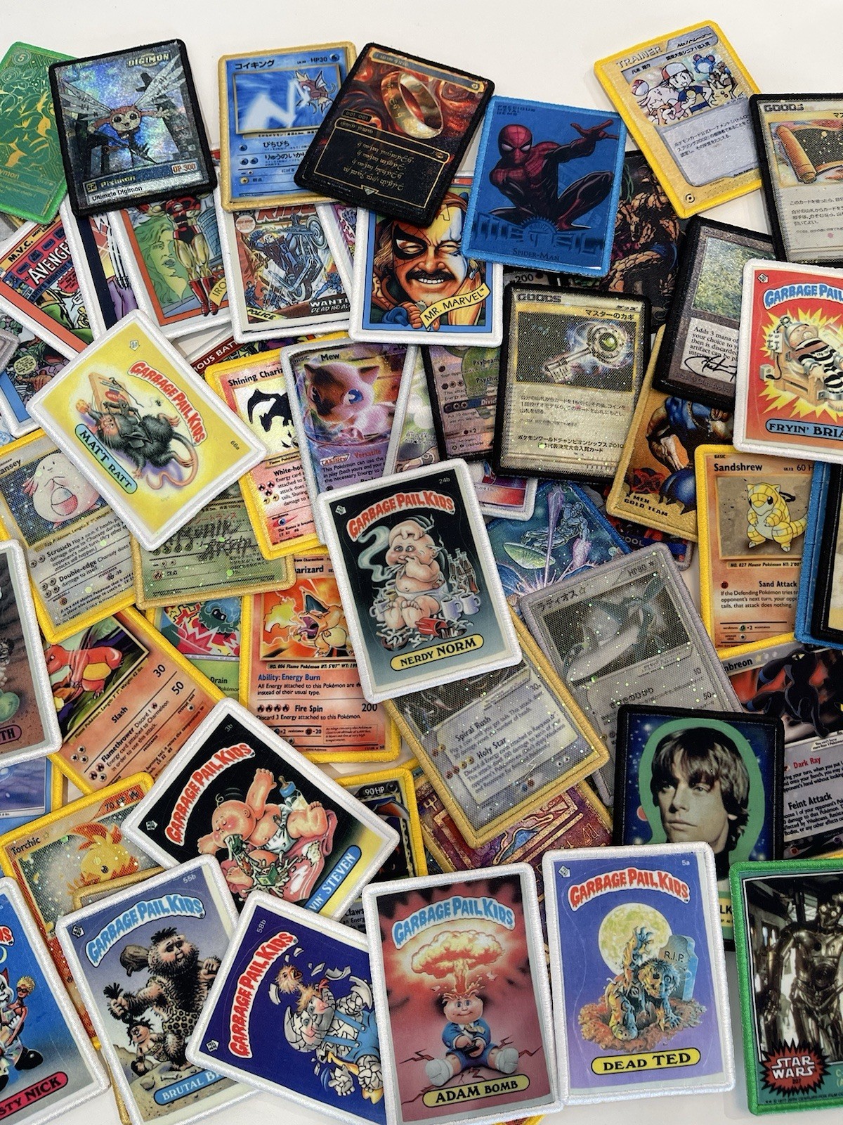 Choose any 1 single Trading Card Patch- Pokemon Iron On Patch