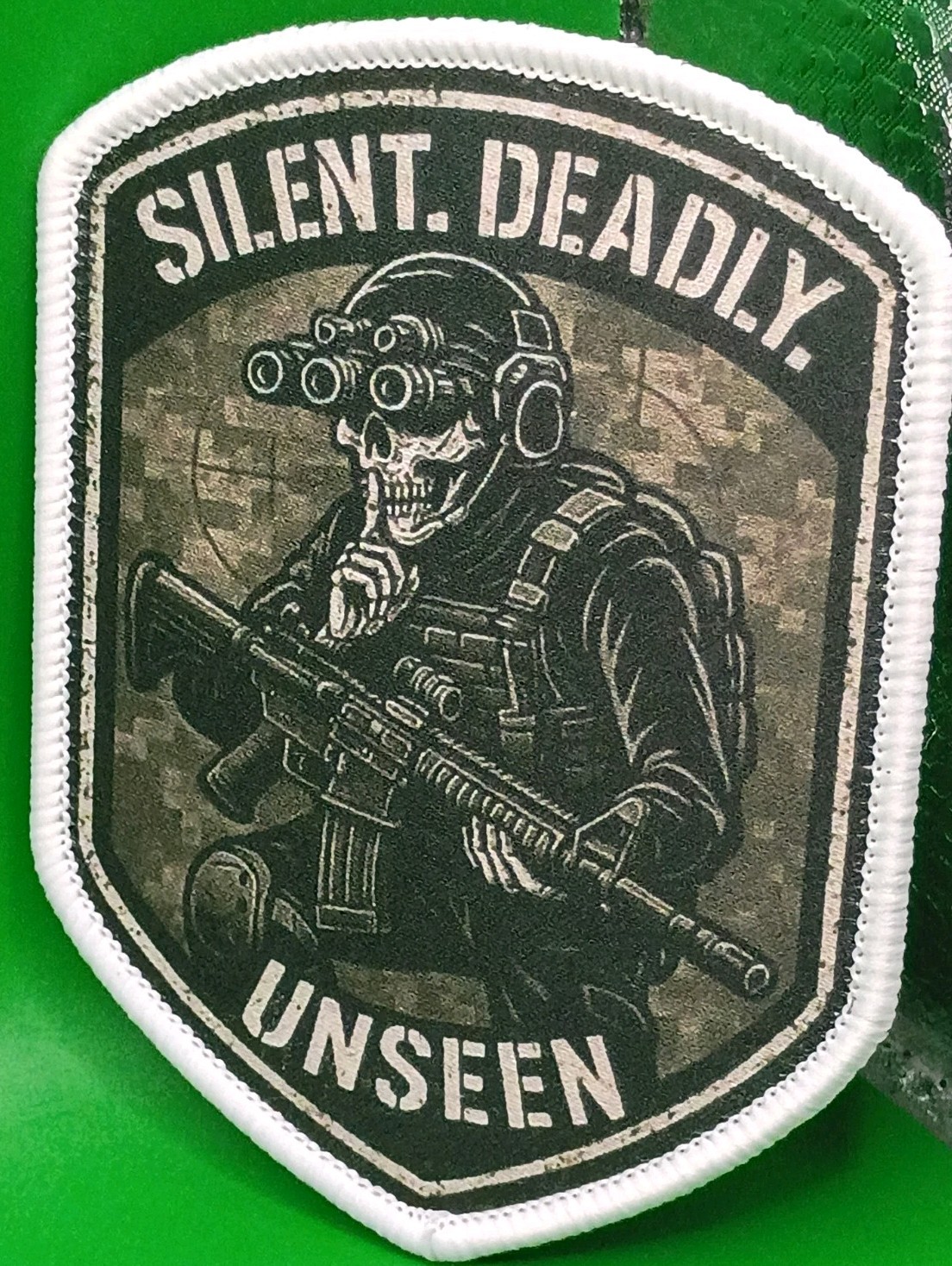 "Silent. Deadly. Unseen." Tactical Morale Patch