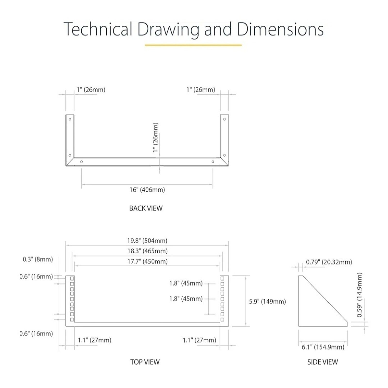 19" Wall Mount For Data/AV/IT/Computer Equip by StarTech