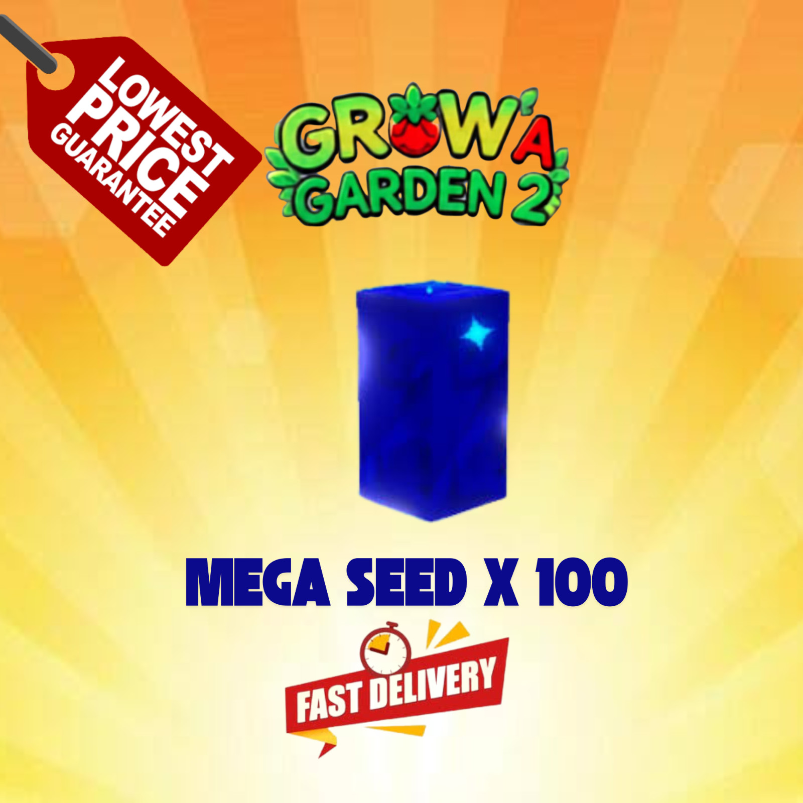 CHEAPEST 🔥Grow a Garden 2 🔥 MEGA SEED X 100🔥 VIA MAIL BOX FAST DELIVERY