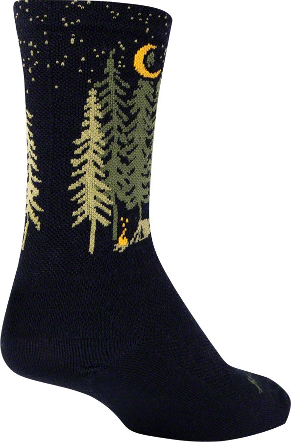 SockGuy Camper Wool Crew Socks Large/XL Black