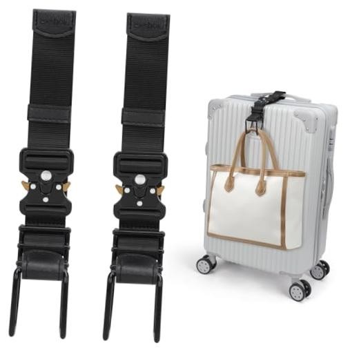 Luggage Hook Strap, J Hook Luggage Strap Flight Attendant with Hands Free,