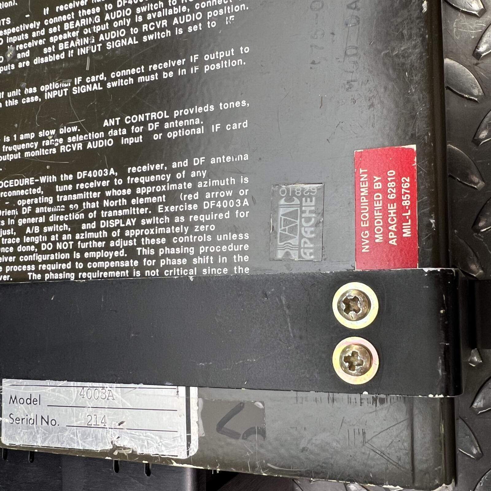 Radio Direction Finder: Doppler Direction Finder OAR DF4003A