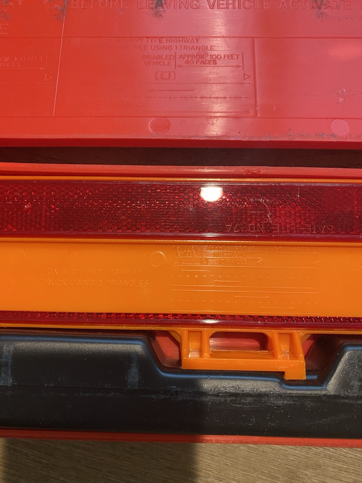 Sate-Lite Auto Safe Safety Triangle With Case