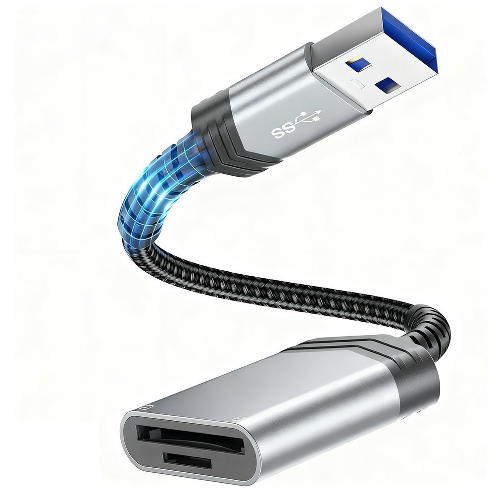 USB 3.0 2 in 1 Card Reader TF Micro SD SD Adapter High Speed Memory Card Reader