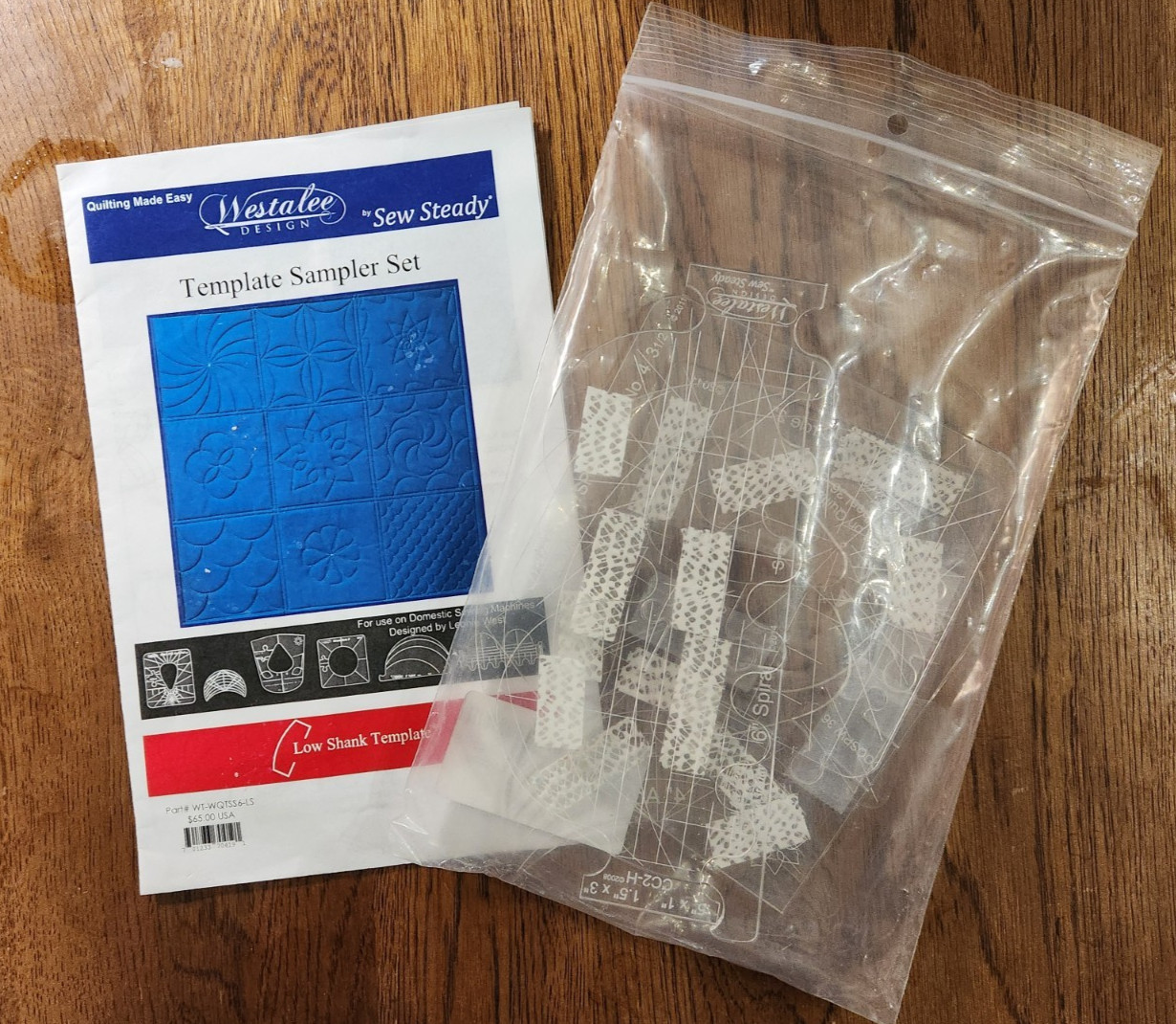 Sew Steady Template Sampler Set (6X) -Low Shank Template -Preowned