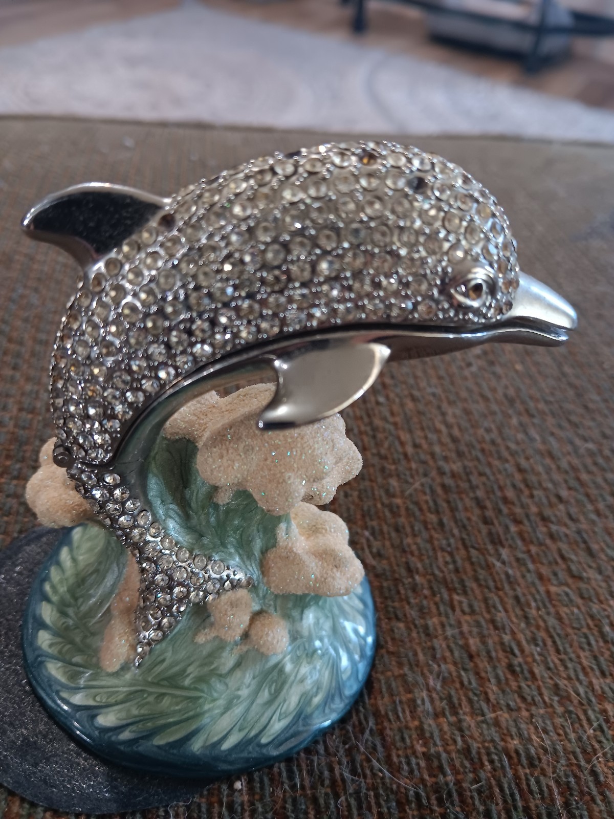 Perry Borelli Jeweled Dolphin Trinket Box