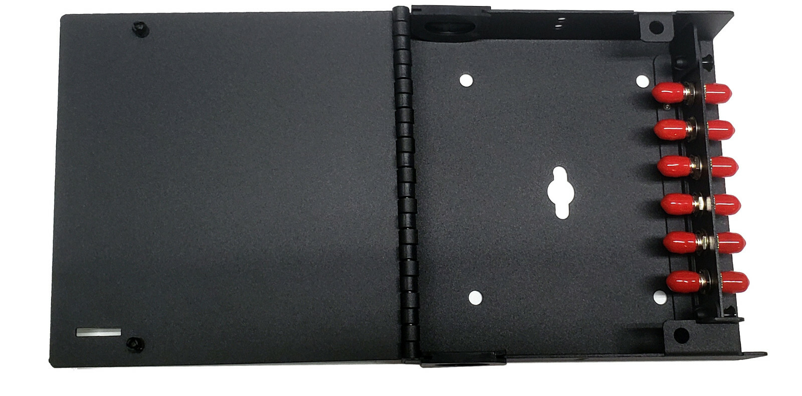6 Fiber Wall Mount w/ 6 ST/UPC Simplex Adapters, SInglemode/Multimode Patch Only