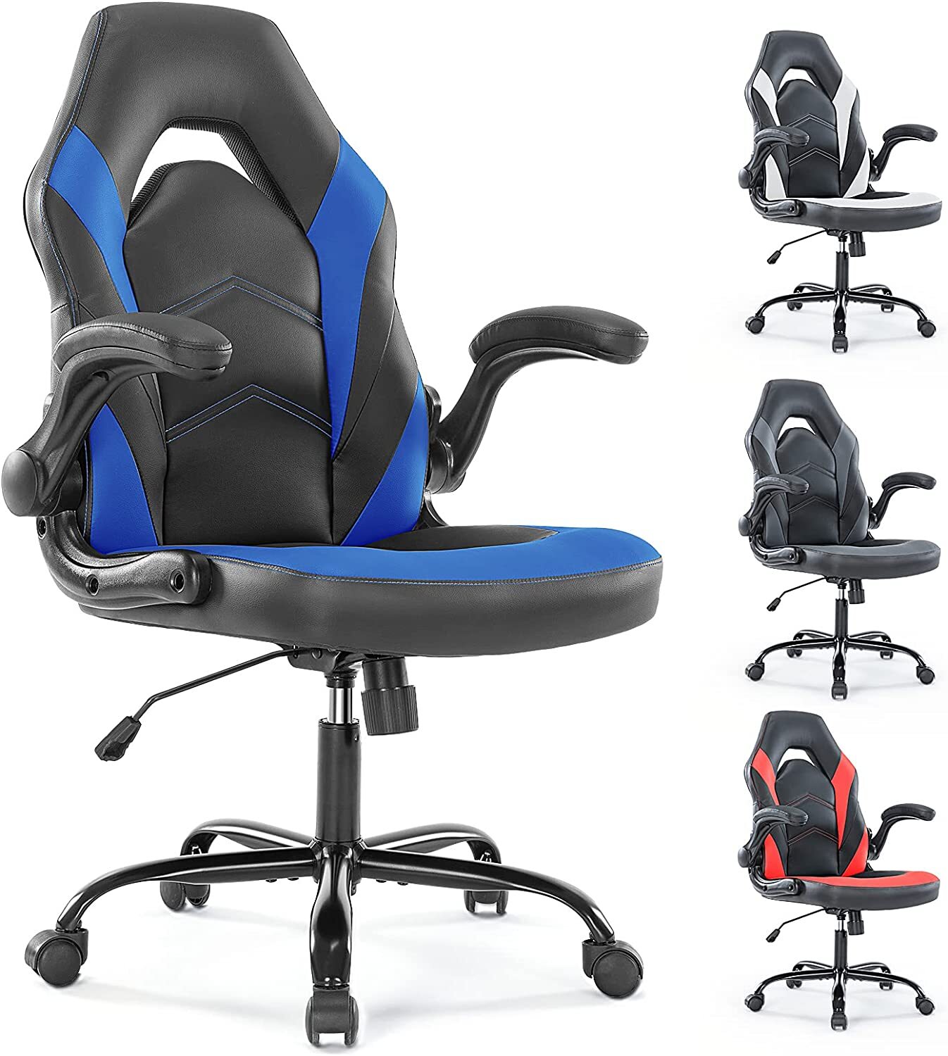 PU Leather Gaming Chair Ergonomic Computer Executive Adjustable Desk Chairs