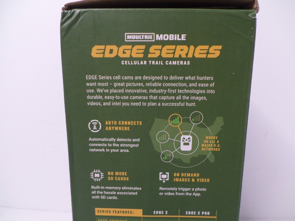 Moultrie Mobile Edge 2 Cellular Trail Camera New 100' Detection w/ Tree Strap