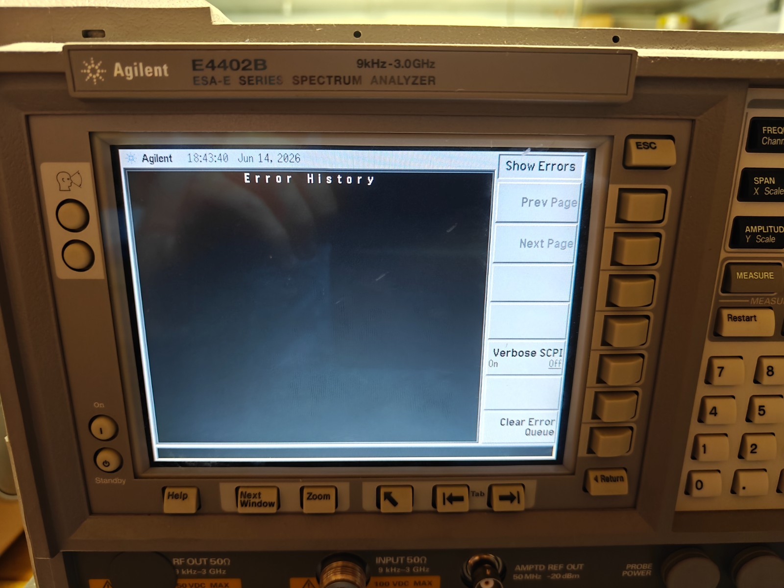 Agilent E4402B Spectrum Analyzer 9 kHz-3 GHz