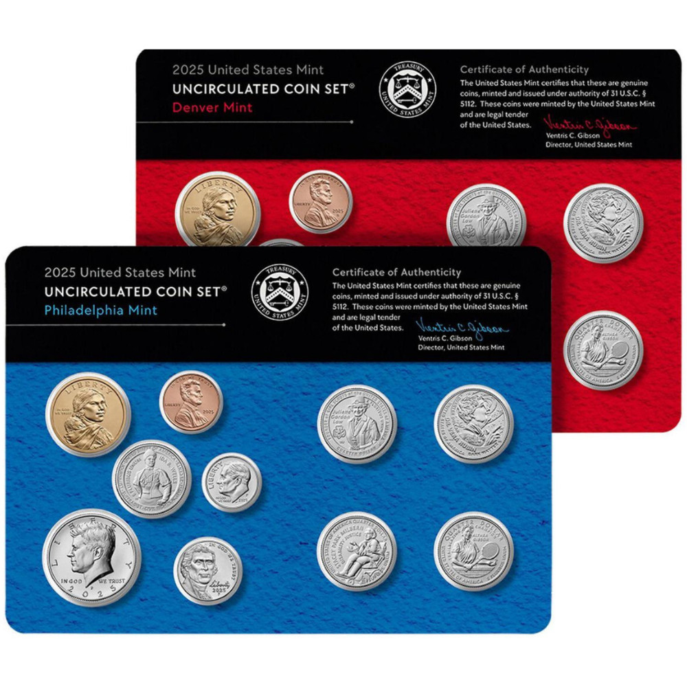2025 U.S. Mint Uncirculated Coin Set with Box and COA *JE